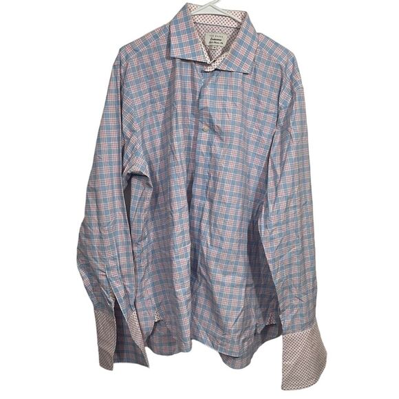 Ted Baker Endurance Classic Fit Plaid Button Down Dress Shirt - Picture 1 of 5
